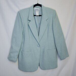 Vintage Teal Wool Blazer